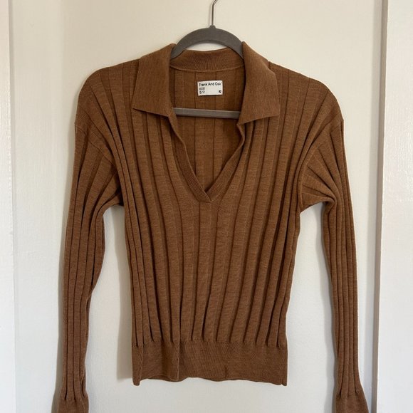 Frank and Oak Merino Wool Polo Sweater - Picture 3 of 3